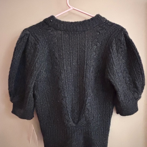 French Connection Charcoal Cardigan wool blend gray Large - Picture 5 of 5